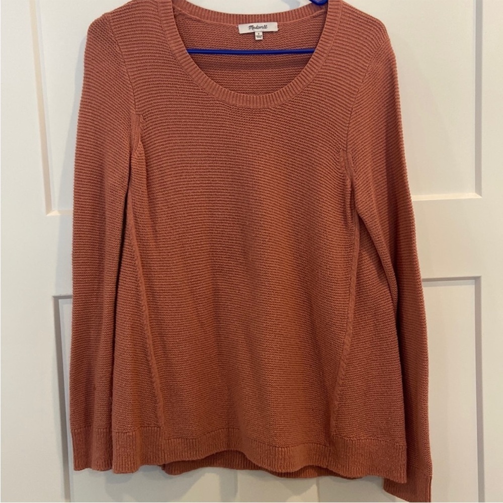 Madewell salmon pink long sleeve sweater- EUC